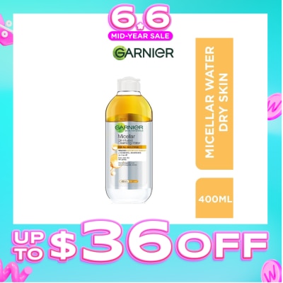GARNIER - All-in-1 Micellar Cleanser & Makeup Remover (For Dry Skin & Waterproof Makeup) 400ml