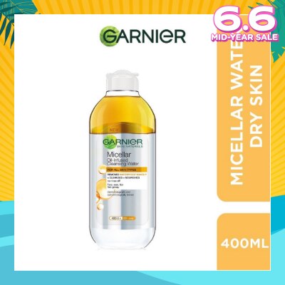 GARNIER All-in-1 Micellar Cleanser & Makeup Remover (For Dry Skin & Waterproof Makeup) 400ml