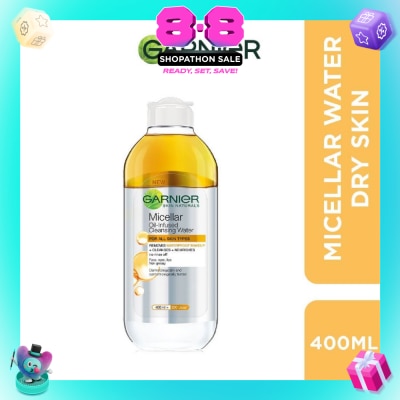GARNIER - All-in-1 Micellar Cleanser & Makeup Remover (For Dry Skin & Waterproof Makeup) 400ml