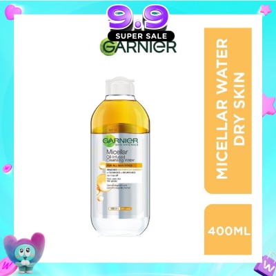 GARNIER - All-in-1 Micellar Cleanser & Makeup Remover (For Dry Skin & Waterproof Makeup) 400ml image