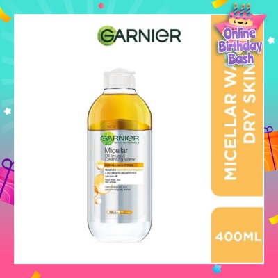 GARNIER All-in-1 Micellar Cleanser & Makeup Remover (For Dry Skin & Waterproof Makeup) 400ml