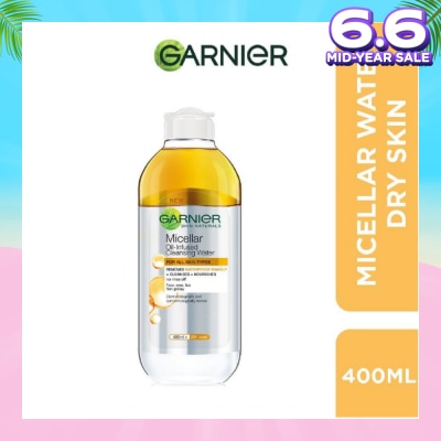 GARNIER All-in-1 Micellar Cleanser & Makeup Remover (For Dry Skin & Waterproof Makeup) 400ml