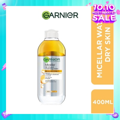 GARNIER All-in-1 Micellar Cleanser & Makeup Remover (For Dry Skin & Waterproof Makeup) 400ml