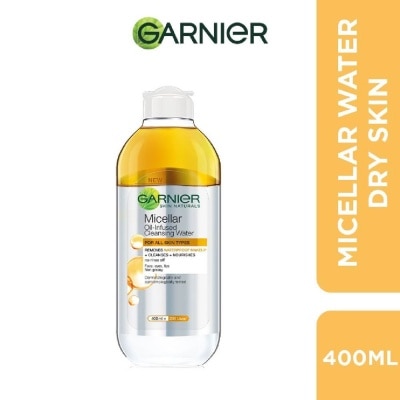 GARNIER All-in-1 Micellar Cleanser & Makeup Remover (For Dry Skin & Waterproof Makeup) 400ml