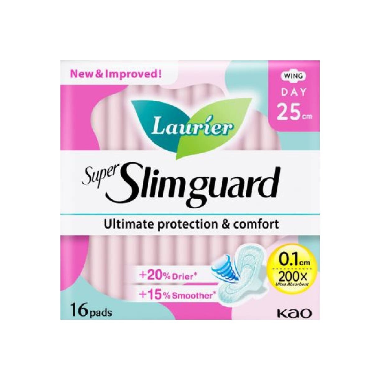 Super Slimguard Day Wing Sanitary Pad 25cm Twin Packset 16s x 2