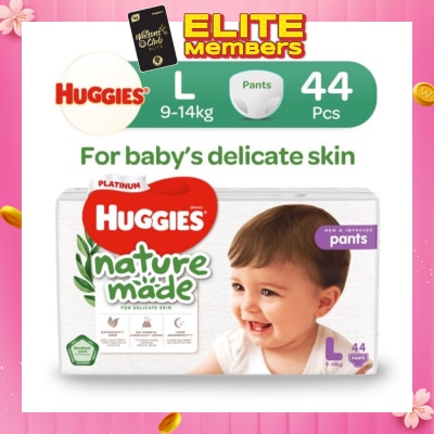 HUGGIES Platinum  Naturemade Pants L 44s