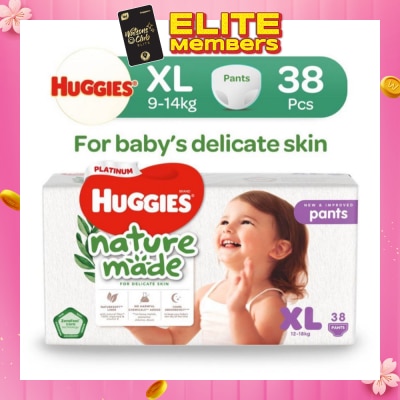 HUGGIES Platinum Naturemade Pants XL 38s