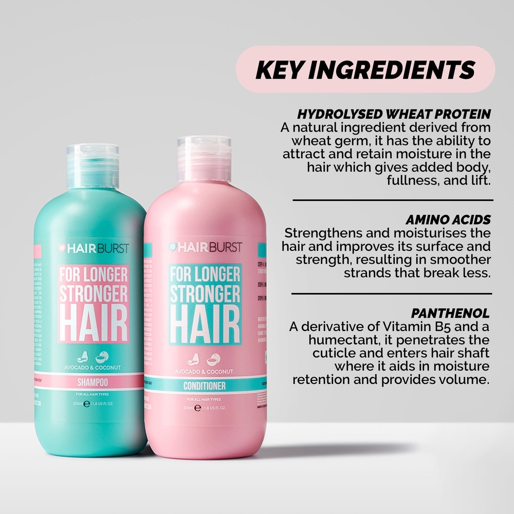 For Longer Stronger Hair Avocado & Coconut Packset (Shampoo 350ml & Conditioner 350ml) 1s