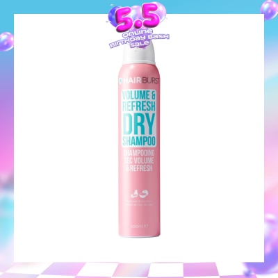 HAIRBURST - Volume & Refresh Dry Shampoo Avocado & Coconut (Paraben & Silicone Free) 200ml (Expiry: Feb`2027)