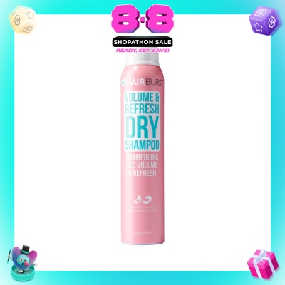 HAIRBURST - Volume & Refresh Dry Shampoo Avocado & Coconut (Paraben & Silicone Free) 200ml (Expiry: Feb`2027)