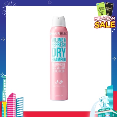 HAIRBURST Volume & Refresh Dry Shampoo Avocado & Coconut (Paraben & Silicone Free) 200ml