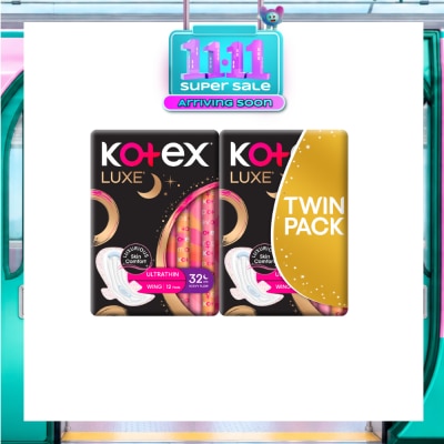 KOTEX Luxe Ultra Thin Wing 32cm Twin Pack 12s x 2 image