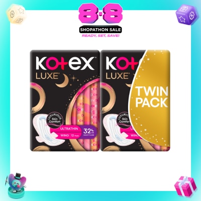 KOTEX - Luxe Ultra Thin Wing 32cm Twin Pack 12s x 2