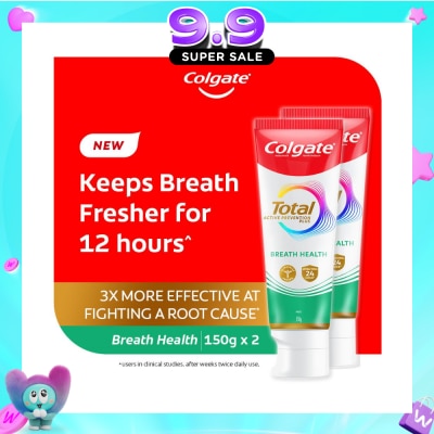 COLGATE - Total Active Prevention Plus Breath Health Twin Pack 150g x 2s image