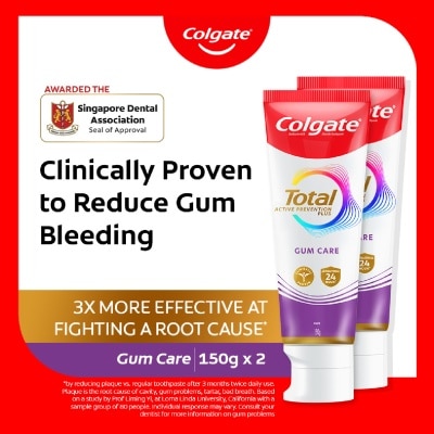 COLGATE Total Active Prevention Plus Gum Care Twin Pack 150g x 2s ...