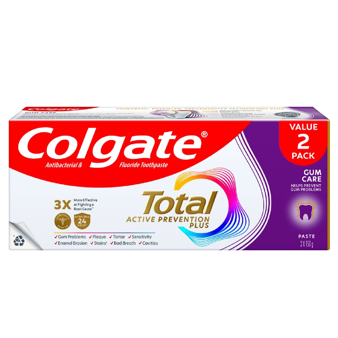 Total Active Prevention Plus Gum Care Twin Pack 150g x 2s image