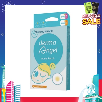 DERMA ANGEL Acne Patch Mix (6 Day + 12 Night) 18s