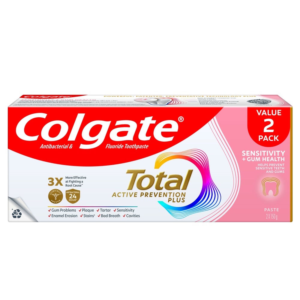 Total Active Prevention Plus Sensitivity + Gum Health 150g x 2s