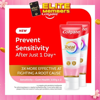 COLGATE Total Active Prevention Plus Sensitivity + Gum Health 150g x 2s