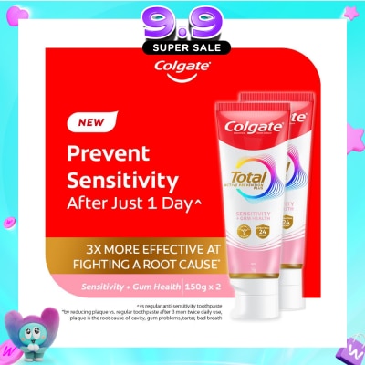 COLGATE - Total Active Prevention Plus Sensitivity + Gum Health 150g x 2s image