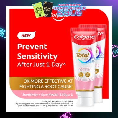 COLGATE Total Active Prevention Plus Sensitivity + Gum Health 150g x 2s