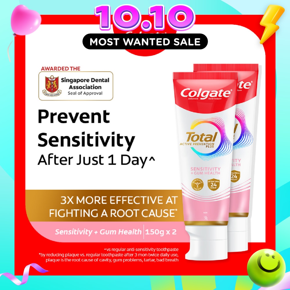 Total Active Prevention Plus Sensitivity + Gum Health 150g x 2s image
