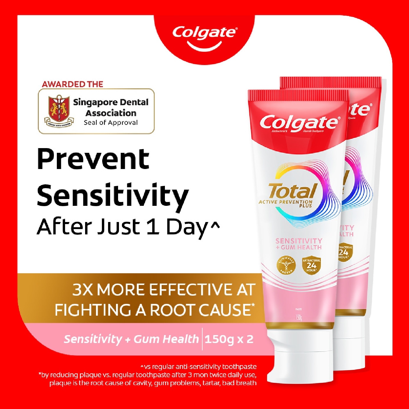 Total Active Prevention Plus Sensitivity + Gum Health 150g x 2s image
