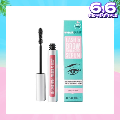 HAIRBURST Lash & Brow Enhancing Serum (For Longer Natural Lashes & Thicker Stronger Brows) 9ml