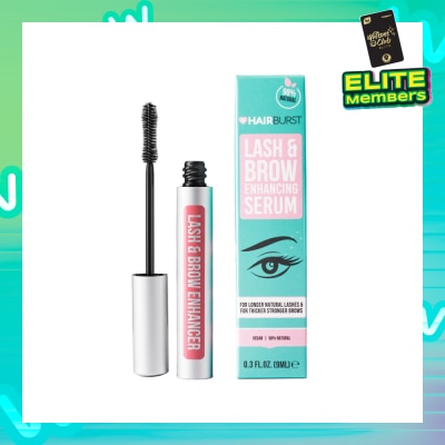 HAIRBURST Lash & Brow Enhancing Serum (For Longer Natural Lashes & Thicker Stronger Brows) 9ml
