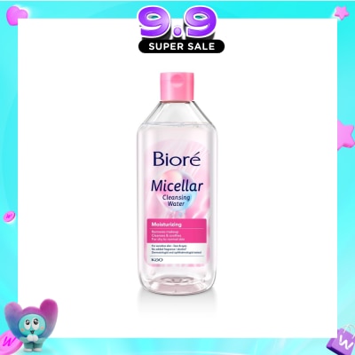 BIORE - Moisturizing Micellar Cleansing Water (For Dry - Normal Skin - Face & Eyes, Fragrance-Free & Alcohol Free) 400ml image