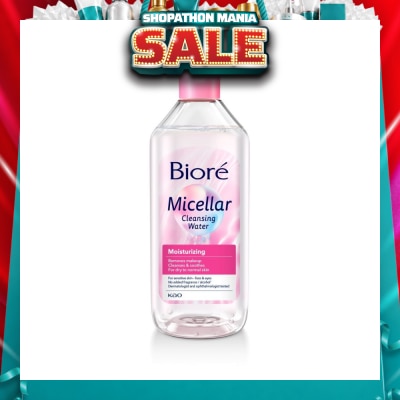 BIORE - Moisturizing Micellar Cleansing Water (For Dry - Normal Skin - Face & Eyes, Fragrance-Free & Alcohol Free) 400ml