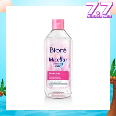 BIORE Moisturizing Micellar Cleansing Water (For Dry - Normal Skin - Face & Eyes, Fragrance-Free & Alcohol Free) 400ml