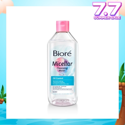 BIORE Oil Control Micellar Cleansing Water (For Oily - Combination Skin - Face & Eyes, Fragrance-Free & Alcohol Free) 400ml