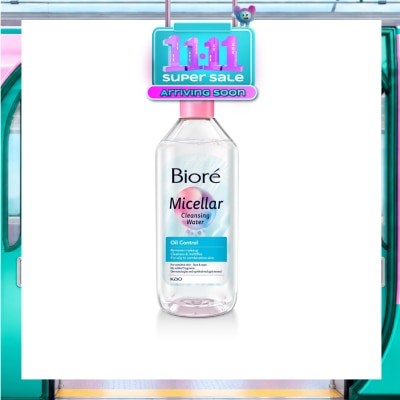 BIORE Oil Control Micellar Cleansing Water (For Oily Combination Skin Face & Eyes, Fragrance Free & Alcohol Free) 400ml image
