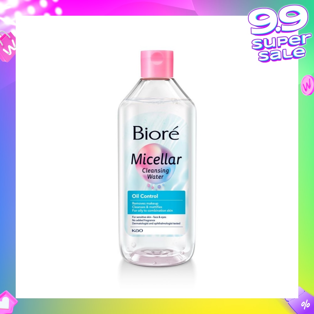 Oil Control Micellar Cleansing Water (For Oily - Combination Skin - Face & Eyes, Fragrance-Free & Alcohol Free) 400ml