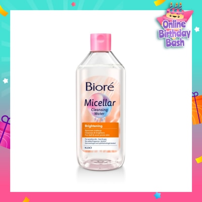 BIORE Brightening Micellar Cleansing Water (For Dull & Acne-Prone Skin - Face & Eyes, Fragrance-Free & Alcohol Free) 400ml