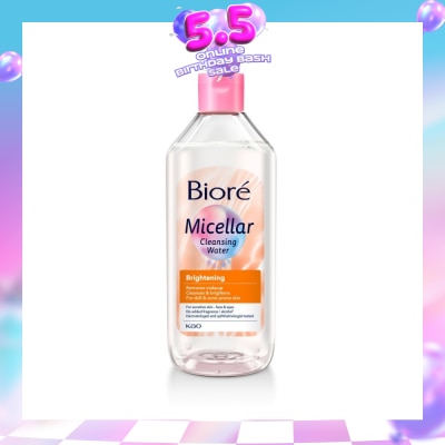 BIORE - Brightening Micellar Cleansing Water (For Dull & Acne-Prone Skin - Face & Eyes, Fragrance-Free & Alcohol Free) 400ml