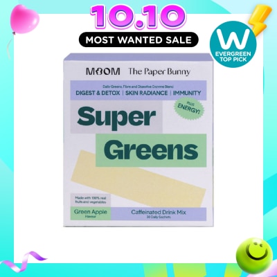 MOOM HEALTH Super Greens With Caffeine Sachet 30s image