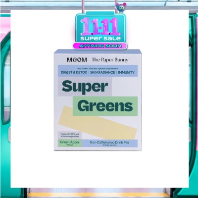 MOOM HEALTH Super Greens Non Caffeinated Sachet 30s image