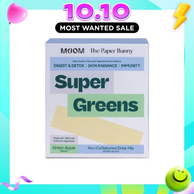 MOOM HEALTH Super Greens Non Caffeinated Sachet 30s image