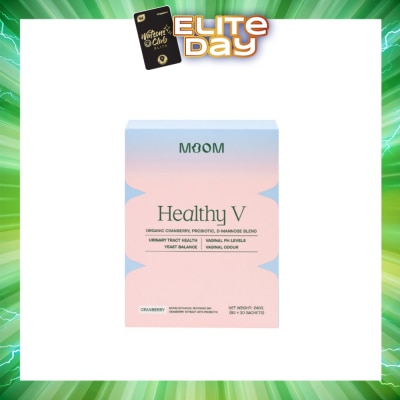 MOOM HEALTH - Healthy V Sachet (To Support Urinary Tract Health, Balance Vaginal pH Levels, Control Odor & Promote Healthy Yeast Balance) 30s