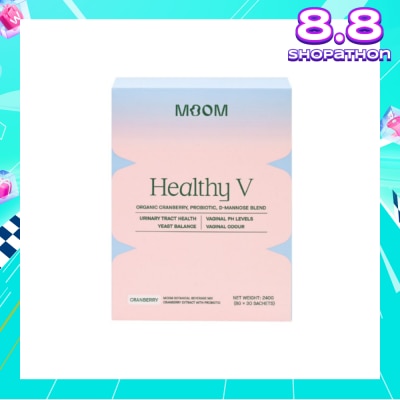 MOOM HEALTH Healthy V Sachet (To Support Urinary Tract Health, Balance Vaginal pH Levels, Control Odor & Promote Healthy Yeast Balance) 30s