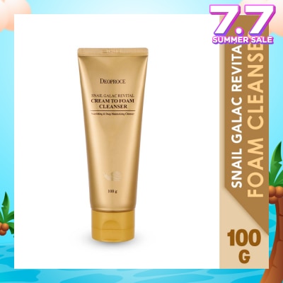 DEOPROCE Snail Galac Revital Cream To Foam Cleanser (Deep Moisturizing & Firming Cleansing) 100g