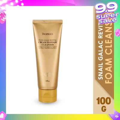 DEOPROCE Snail Galac Revital Cream To Foam Cleanser (Deep Moisturizing & Firming Cleansing) 100g