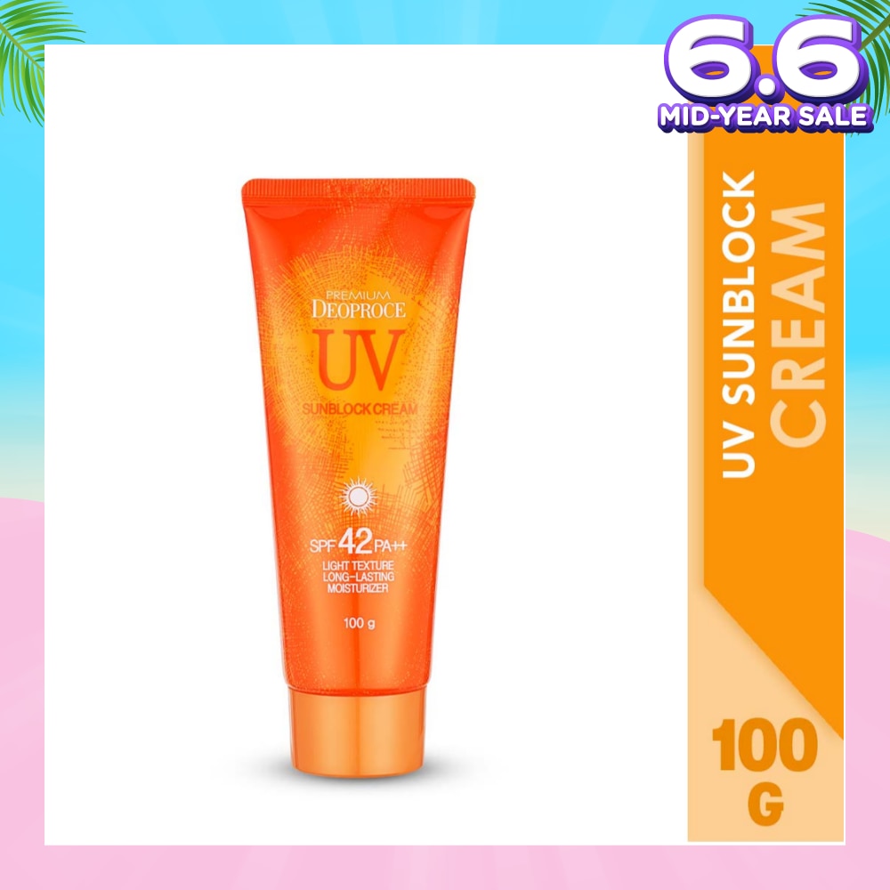 Premium UV Sunblock Cream SPF42 PA++ (Light Texture, Long-Lasting & Moisturizer) 100g