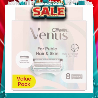 GILLETTE VENUS - For Pubic Hair & Skin Refills Value Pack 8s