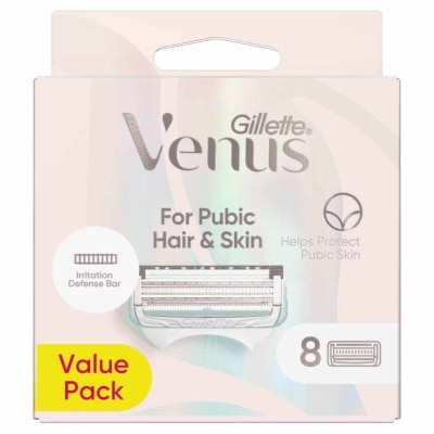 GILLETTE VENUS For Pubic Hair & Skin Refills Value Pack 8s