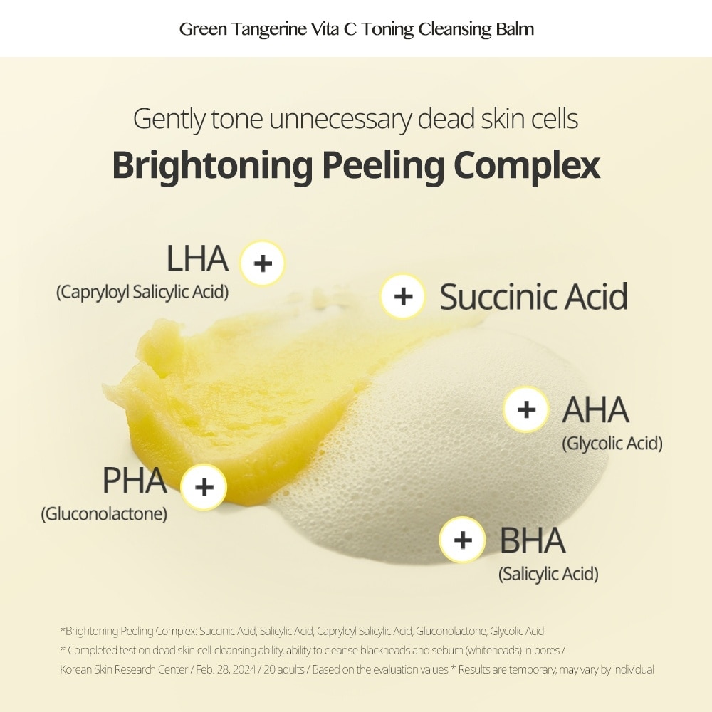 Green Tangerine Vita-C Toning Cleansing Balm (To Remove Heavy Makeup & Helps Remove Pore Impurities) 110ml