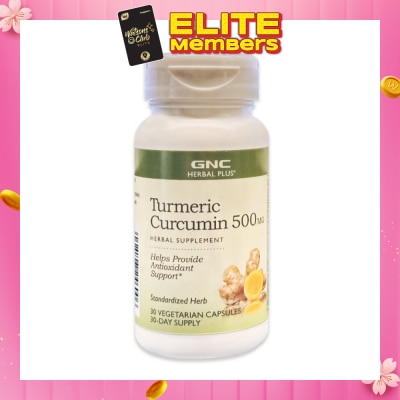 GNC Herbal Plus® Tumeric Curcumin 500mg Vegetarian Capsule 30s
