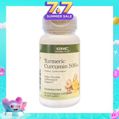 GNC - Herbal Plus® Turmeric Curcumin 500mg Vegetarian Capsule 30s